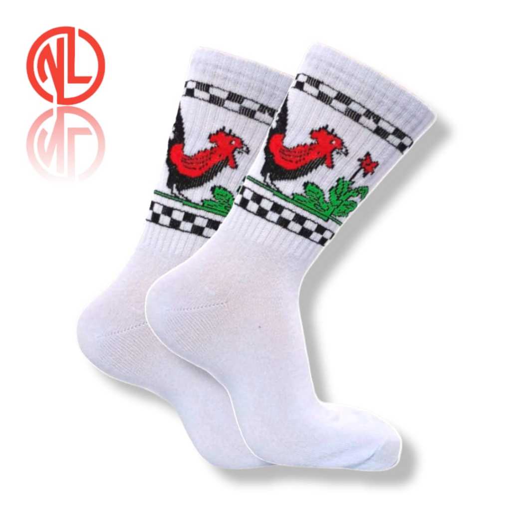 THE SUMAR Kaos Kaki Oldschool Motif Ayam Jago ｜ X6: Simbol Klasik dalam Gaya Modern
