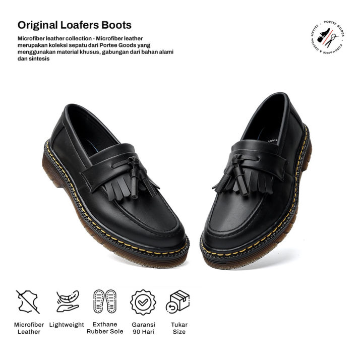 Sepatu Portee Goods Original Derby Boot Kulit Berkualitas
