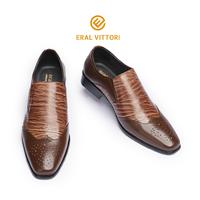 Sepatu Eral Vittori Erstep Pria Cokelat Model 7002 yang Elegan