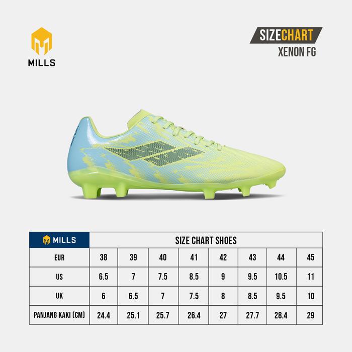 Sepatu Bola Mills XENON FG Putih/Lime Hijau 9302308